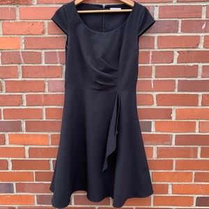 Calvin Klein wrap-look cap sleeve dress- 4